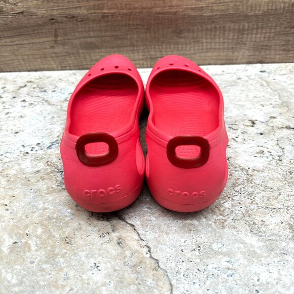 Crocs Shoes Womens Size 11 Pink Kadee Ballet Flats Slip On Lightweight Comfort - Picture 6 of 9
